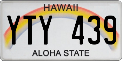 HI license plate YTY439