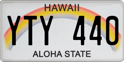 HI license plate YTY440