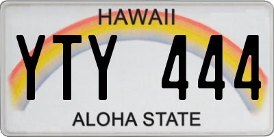 HI license plate YTY444