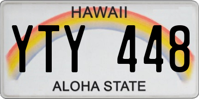 HI license plate YTY448
