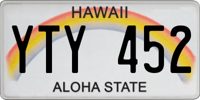 HI license plate YTY452