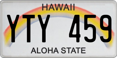 HI license plate YTY459