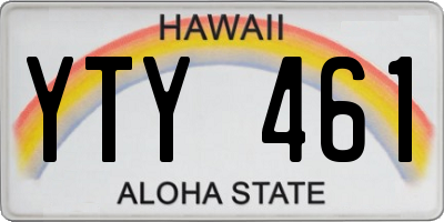 HI license plate YTY461