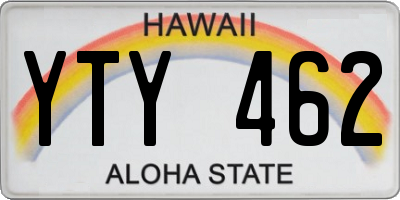 HI license plate YTY462