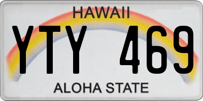 HI license plate YTY469