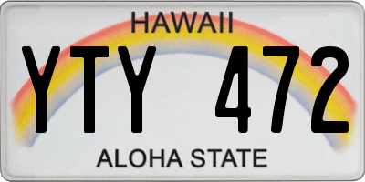 HI license plate YTY472