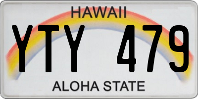 HI license plate YTY479