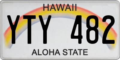 HI license plate YTY482