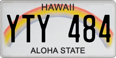 HI license plate YTY484