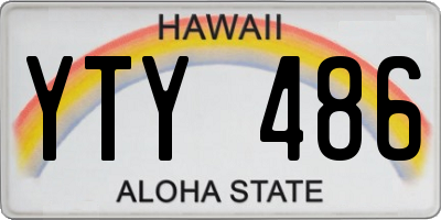 HI license plate YTY486