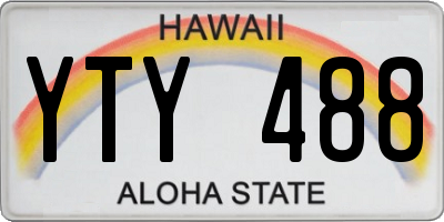 HI license plate YTY488