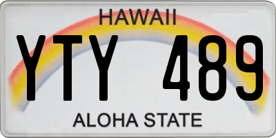 HI license plate YTY489