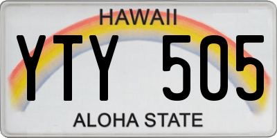 HI license plate YTY505