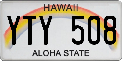 HI license plate YTY508