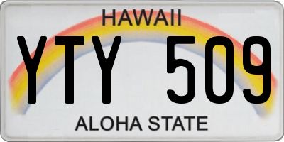 HI license plate YTY509