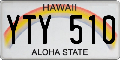 HI license plate YTY510