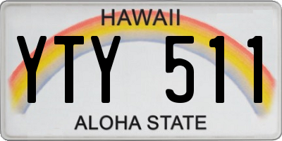 HI license plate YTY511