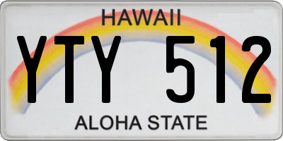 HI license plate YTY512
