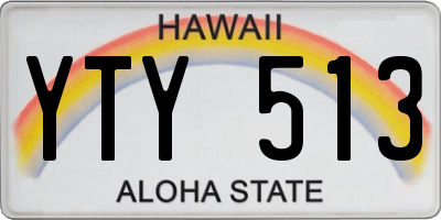 HI license plate YTY513