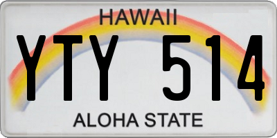 HI license plate YTY514