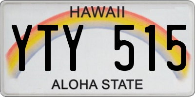 HI license plate YTY515