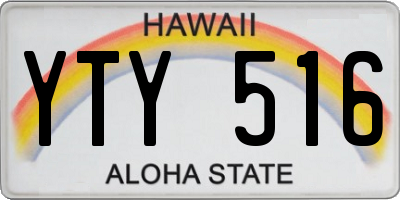 HI license plate YTY516