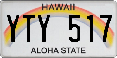 HI license plate YTY517