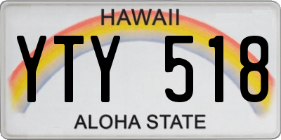 HI license plate YTY518