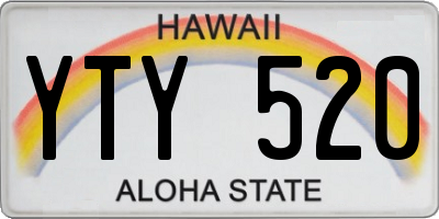 HI license plate YTY520