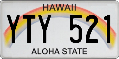 HI license plate YTY521