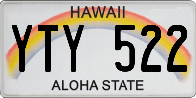 HI license plate YTY522