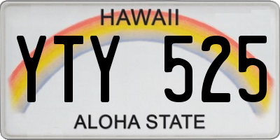 HI license plate YTY525