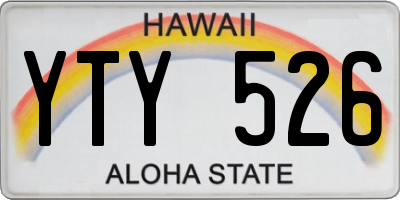 HI license plate YTY526