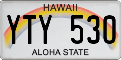 HI license plate YTY530