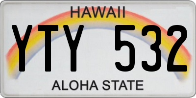 HI license plate YTY532