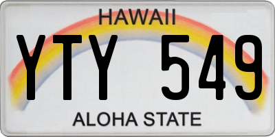 HI license plate YTY549