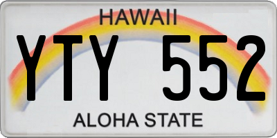 HI license plate YTY552
