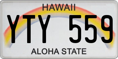 HI license plate YTY559