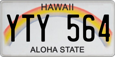 HI license plate YTY564