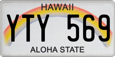 HI license plate YTY569