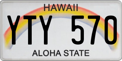 HI license plate YTY570