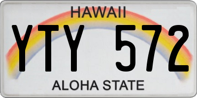HI license plate YTY572