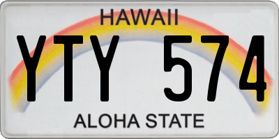 HI license plate YTY574