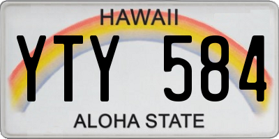 HI license plate YTY584