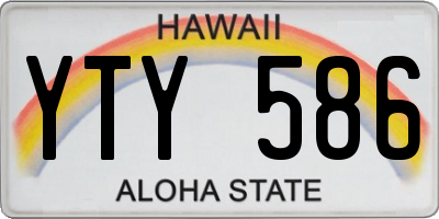 HI license plate YTY586