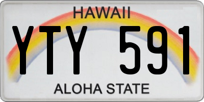 HI license plate YTY591