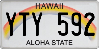 HI license plate YTY592