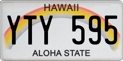 HI license plate YTY595