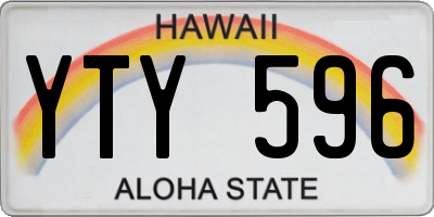 HI license plate YTY596