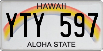 HI license plate YTY597
